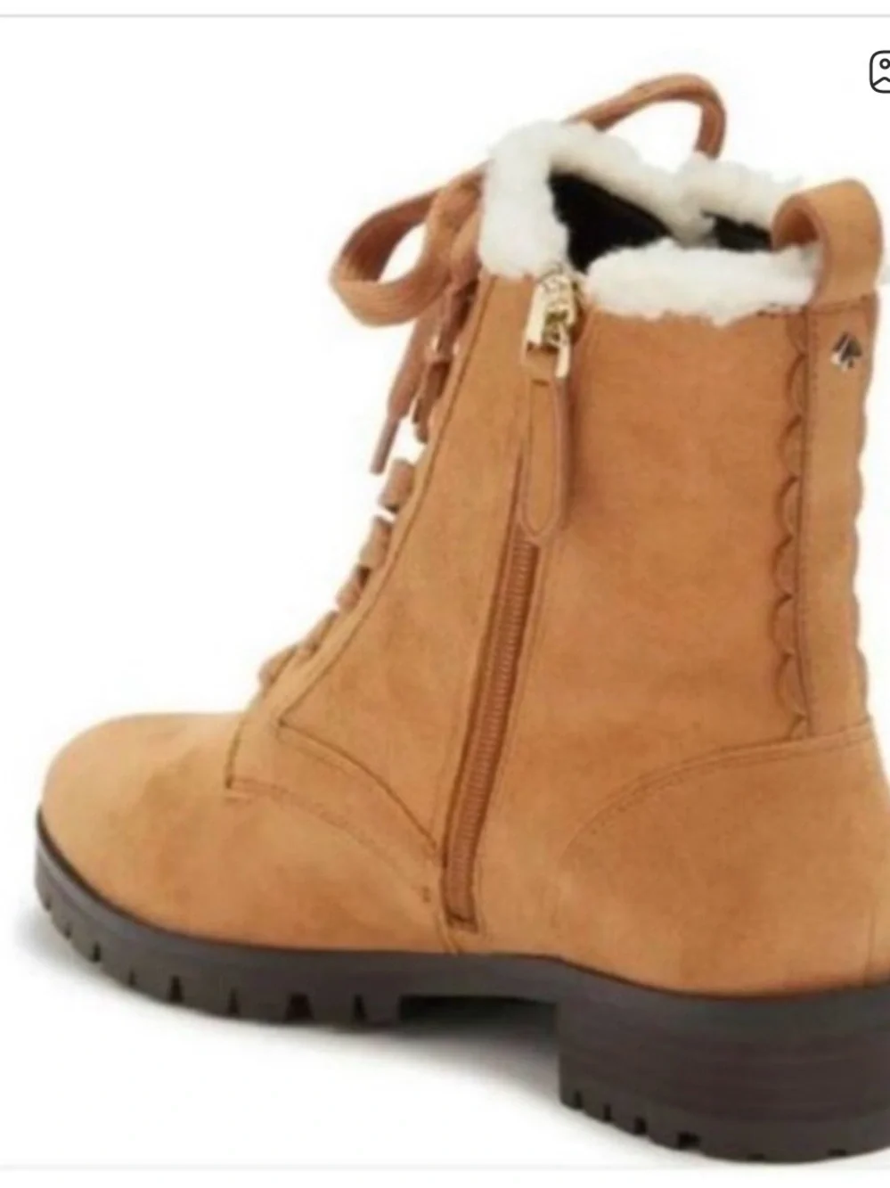 kate spade Tan Lace-Up Faux Suede Ankle Boots NEW 👢👢👢